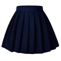 Women's Japan High Waisted Pleated Cosplay Costumes Skirts Solid Mini Skirt - Dark Blue - CA17YIGTXIO,Women's Clothing, Active, Active Skirts  #women #fashion #style #outfits #sexy #Active Skirts