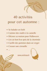 40 petits plaisirs et activités à faire cet automne 🍁