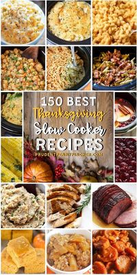 Have a stress-free Thanksgiving feast with these easy and delicious crockpot Thanksgiving recipes for main dishes, side dishes, desserts & appetizers