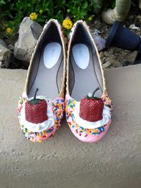 strawberry ice cream flats by SweetFeetShoeCo on Etsy