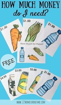 FREE Printable Grocery Task Cards Money Game | Homeschool Giveaways