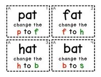 Change the #beginning #sounds to a new sound with these #phonics #task #cards! 20 task cards plus a recording sheet where students write the old word and the new word.