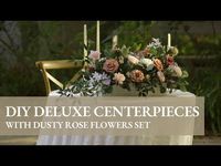 Ling's tutorial: How to make sweetheart table centerpiece with dusty rose flowers box set - YouTube