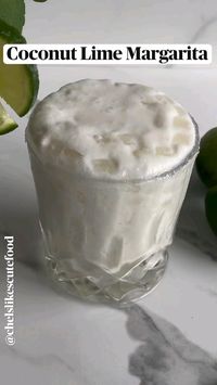 Ingredients  • 2 oz tequila  • 3 oz lime juice/margarita mix  • 1 oz canned coconut milk  • Ice