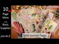 10 Pre-made Junk Journal Page Ideas Using Basic Supplies ⭐ Tutorial Easy For Beginners ✅ - YouTube