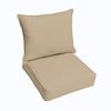 Mozaic Company 25-in x 23-in 2-Piece Fresco Tan Deep Seat Patio Chair Cushion Lowes.com