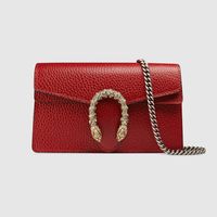 Hibiscus Red Leather Dionysus Super Mini Bag | GUCCI® International