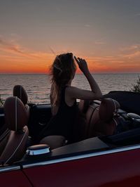 #sunset #aesthetic #cabrio