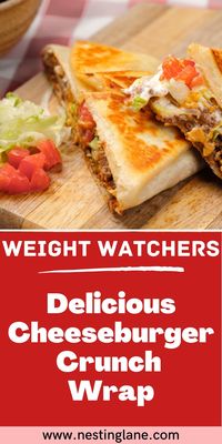 Satisfy your cravings with this delicious Weight Watchers Cheeseburger Crunch Wrap recipe! Made with wholesome ingredients, this wrap packs a delicious punch while still being diet-friendly. The crispy toasted tortilla, juicy beef, melted cheese, and fresh veggies make for a winning combination. Perfect for a quick lunch or dinner, this recipe is sure to become a family favorite. Get the full recipe now and enjoy a guilt-free cheeseburger experience! MyWW Points: 2 Green Plan, 2 WW Smart ...