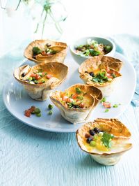 Tex-Mex tortilla baked egg cups