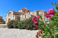 Outside view of Panagia Ekatontapiliani Church in Parikia on the island of Paros