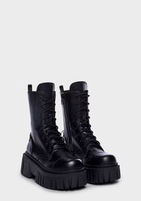 Everyone's A Critic Combat Boots - BLACK / US 10 - #ЗимниеСапоги #ЖенскиеСапоги #СтильДляХолоднойПогоды #ГотовностьКСнегу #МоднаяОбувь