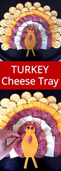 Turkey Cheese Tray :) Lots of AMAZING Thanksgiving recipes on this site! | MelanieCooks.com