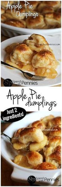 Apple Pie Dumplings! This delicious dessert has only TWO ingredients!