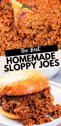 This is the best recipe for Sloppy Joes, perfect for parties or quick weeknight dinners! Enjoy perfectly seasoned meat served on a toasted hamburger bun for a burst of bold flavors. Ditch the canned sauce and make these mouthwatering Sloppy Joes from scratch in just 20 minutes!