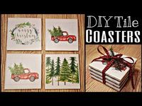 DIY Coasters • make great personalized Christmas gifts! - YouTube