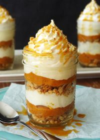 No Bake Pumpkin Pie in a Jar and a Giveaway!  Looks moutherwateringly delicious! and a perfect fall food!