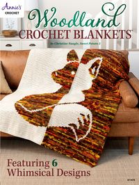 The contrasting silhouettes and stunning variegated backgrounds in these throws take you on a whimsical wilderness escape. Discover how to crochet 6 beautiful designs using the unique knotted stitch and colorwork that creates warm and textured afghan...