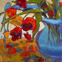 A collection of paintings by Canadian Artist Gail Johnson who's work is featured at the mountain galleries at the fairmont.