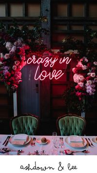 Wedding Neon Sign Crazy In Love Beyoncé  Sydney Wedding Stylist Styling Ovolo Hotel Wooloomooloo Modern alternative cool bride  Ashdown & Bee www.ashdownandbee.com