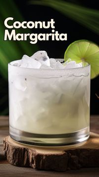 The Coconut Margarita is a harmonious blend of sweet and sour, with the richness of coconut cream cutting through the sharpness of lime juice. The tequila base adds a robust depth, while a hint of triple sec brings a bright citrus note. #CoconutMargarita