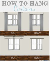 This post has so many great tips on how to hang curtains!! Definitely will have to remember this for my home!