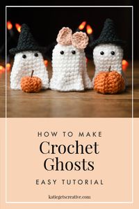 It's spooky time, friends! I've got three new patterns to share with you. Come and crochet these adorable ghosties with me!