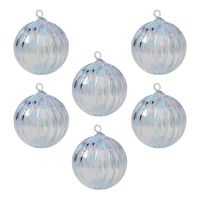 This hand blown glass ornament set in a 20-point mold will not only look beautiful on your tree, but also in any light catching window or even your outdoor garden! Mix and match with other festive holiday and diamond ornament styles!  Each ornament has a clear glass hoop and comes with a metal hanger.  Ornament Dimensions*: Diameter - 3-3.75" Weight - ~3oz.   *Please note: each ornament is handmade, dimensions are approximate and slight details/differences will naturally occur.