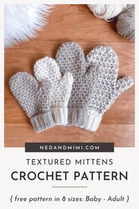 These mittens for children and adults are oh so cozy and absolutely perfect for keeping little (and large!) hands warm during the winter. This pattern is written for 8 sizes from Baby up to Adult XL, so it’s absolutely perfect for handmade gift making :-)