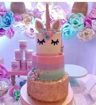 3 tier Unicorn cake! Gorgeous! -£H