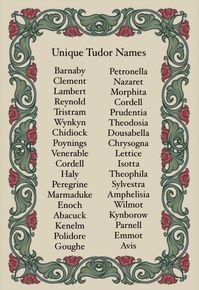 *Very* Unique Masuline and Feminine Tudor names 🤎 - Do i recommend naming your child this- not particularly- more so characters ☺️