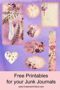 This set of free junk journal printables is perfect to use in all your creative junk journals.