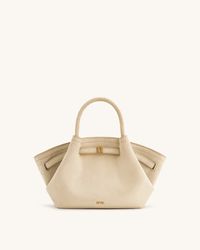 Hana Mini Faux Suede Tote Bag - Off White - JW PEI