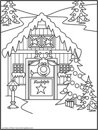 FREE Printable Christmas Coloring Pages - Reindeer