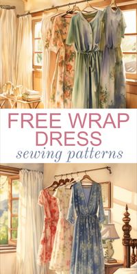 Here are 12+ free wrap dress sewing patterns to make for your next sewing project. Many have downloadable pdf patterns or easy-to-follow tutorials that are perfect for all sewing levels.