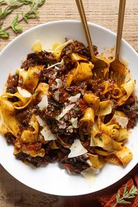 Braised Steak Ragu with Pappardelle