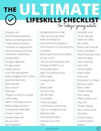 The ULTIMATE Lifeskills Checklist 8.5x11 PDF - Etsy Ireland