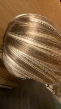 Blond highlights on brown hair