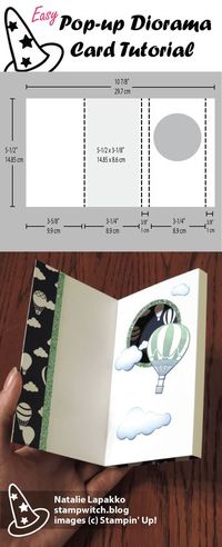 Pop-up diorama card tutorial by Natalie Lapakko featuring products from Stampin' Up!