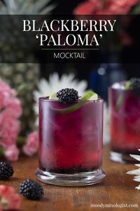 Blackberry Paloma Mocktail - Moody Mixologist