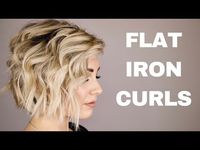 HOW TO CURL WITH A FLAT IRON || short hair - YouTube