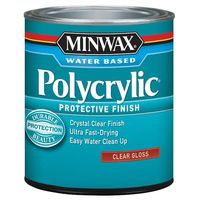 Minwax Polycrylic Clear Gloss Water-Based Polyurethane (Half Pint) in the Sealers department at Lowes.com