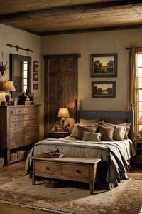 Primitive bedroom decor inspiration! Get cozy with 20 charming ideas featuring rustic furniture, vintage accents, and country charm. Explore now and create your dream retreat!