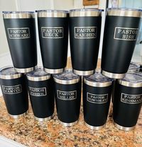 Gift for Pastor| Personalized Gift PastorPastor Gift| Appreciation Gift for Pastor|Tumbler with Pastor Name|Coffee Cup for Pastor|Preacher 💕Why You'll Love This Tumbler💕 ✅Built to Last! 20 ounces  Stainless Steel Premium Powder Coated Tumbler ✅Design Won't Peel - Design is laser engraved onto the tumbler which creates a beautiful long lasting design ✅Extreme Temperature Retention - double-walled vacuum insulation; for 2x cold and heat retention ✅Sweat Free Exterior Design - feel confident plac