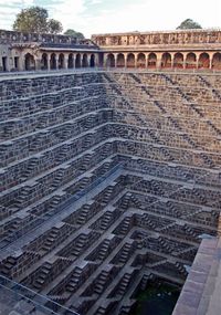 World's deepest stairwell: Well of Chand Baori, India. Thirty metres deep, thirteen floors, 3500 steps.