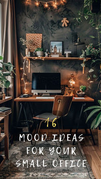 Small Office, Big Mood! Learn How To Create A Big Mood In Your Small Office With These Stylish And Functional Decor Ideas. Ready To Create A Mood? Click To Explore And Style! 🌑📚 #BigMood #SmallOfficeStyle #FunctionalDecor #ExploreAndStyle #OfficeChic