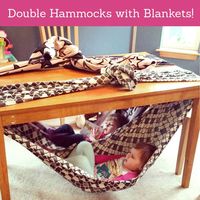 Under the Table Double Hammock made with Blankets!