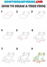 How to Draw a Tree Frog - Easy Drawing Tutorial For Kids