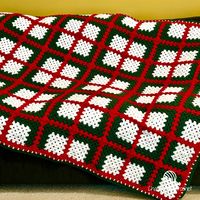 Plaid Granny Afghan Crochet Pattern