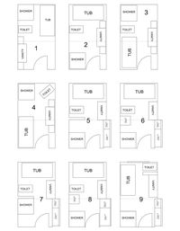 Exploring new bathroom layout options for a rectangular outdated bathroom. Things to consider before starting a bathroom remodel!